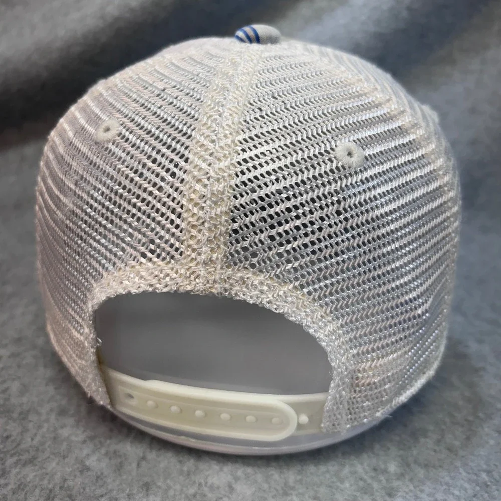 Aeropostale AERO Plaid Mens Blue Trucker Hat Distressed Snapback OSFM
